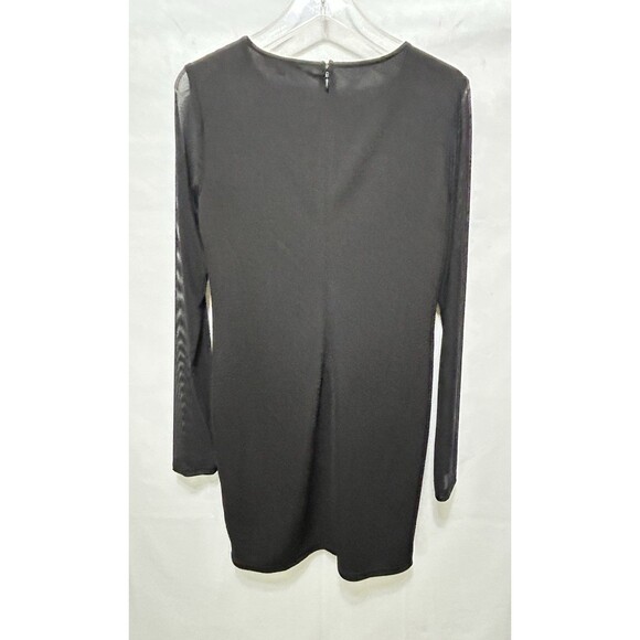 Chocolate Black Embroidered On Red Mesh Neckline & Arms Vampire Gothic - Picture 10 of 11